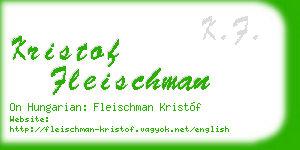 kristof fleischman business card