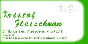 kristof fleischman business card